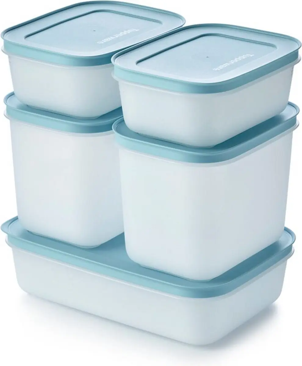 Tupperware Igloo Diepvriesdozen blauw Set 5 stuks