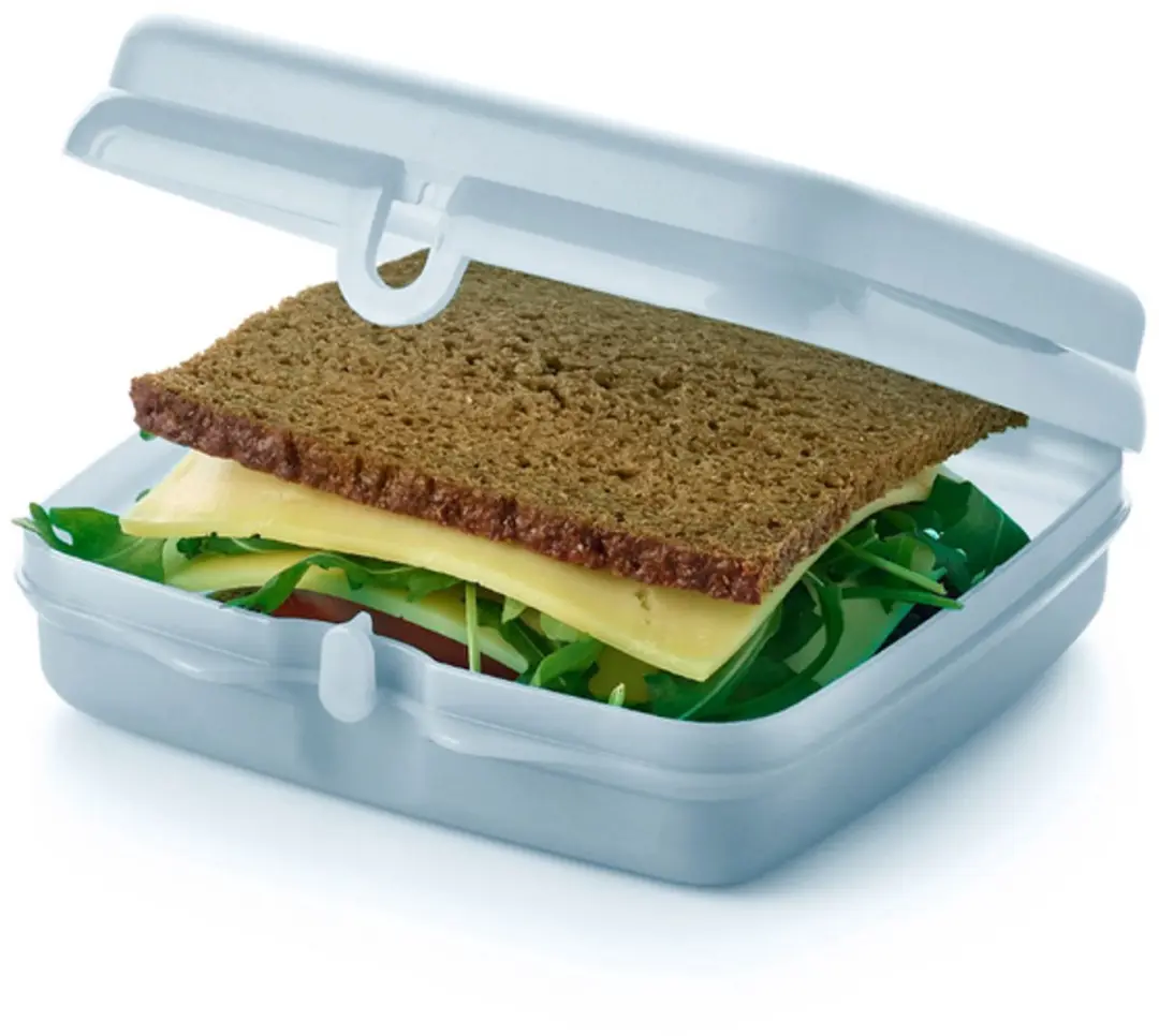 Tupperware Eco Sandwichdoos Vierkant Lichtblauw Transparant