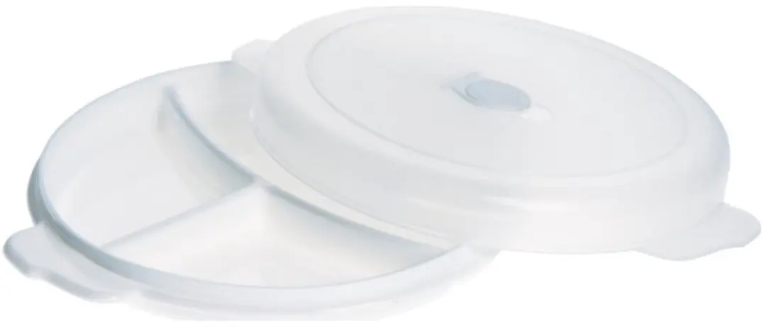 plast team magnetronschaal, wit/transparant, PP, rond