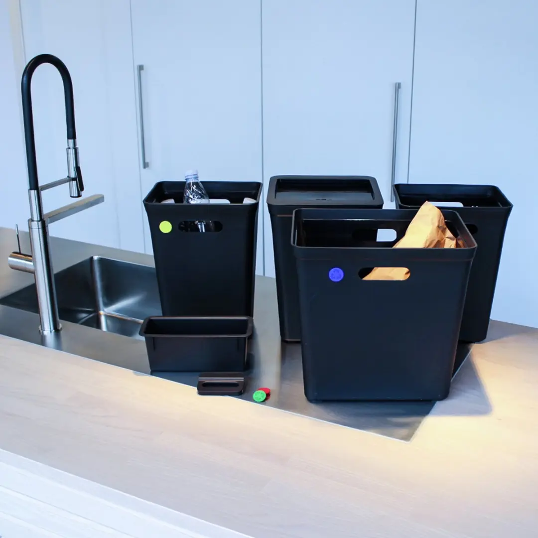 Plast Team Prullenbak 15L - Zwart