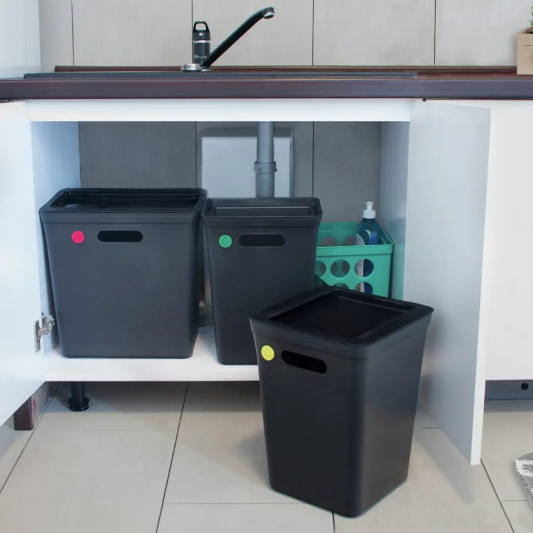 Plast Team Prullenbak 15L - Zwart