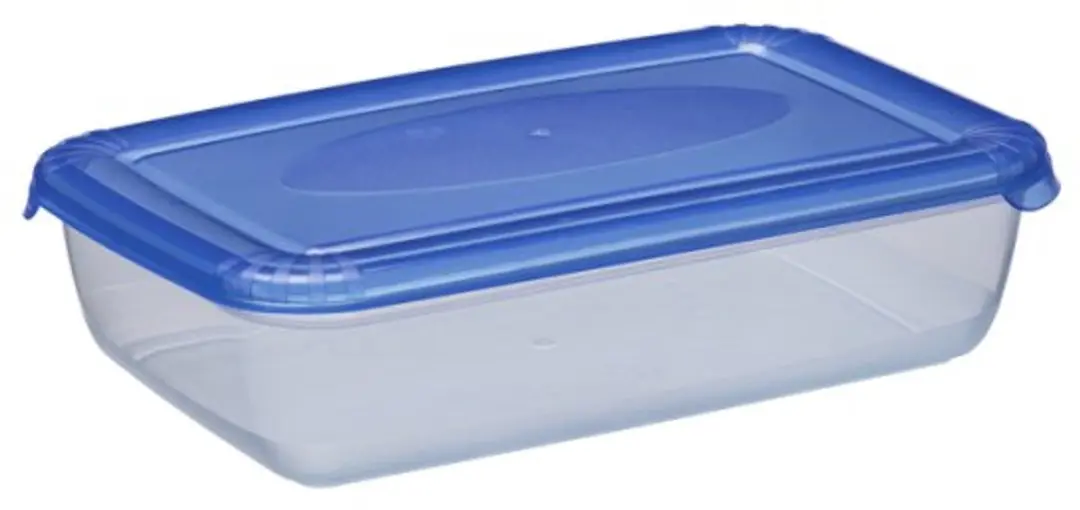 plast team diepvriesdoos rechthoekig, blauw, 0,9 liter