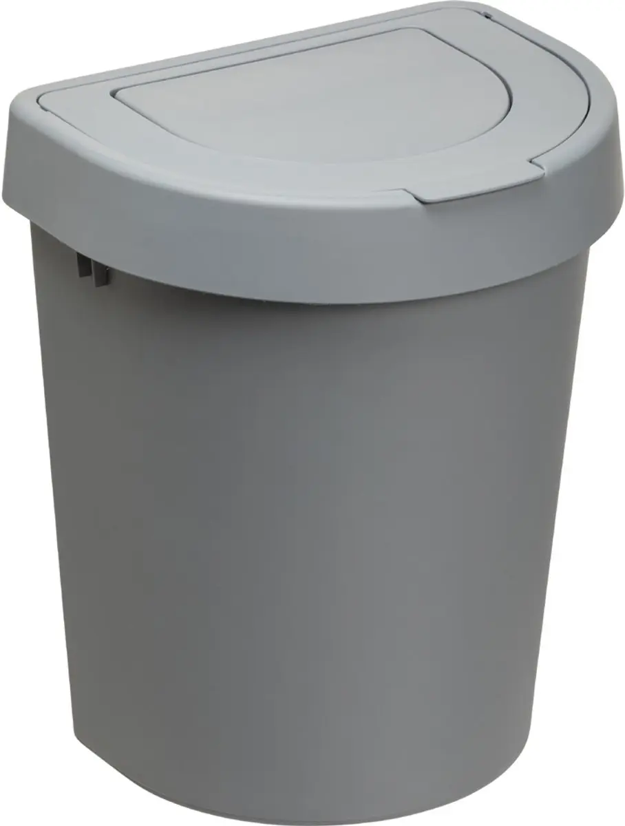 plast team afvalbak SEATTLE, 10 liter, zilver