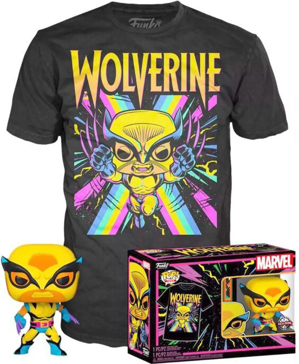 Marvel Funko POP! Wolverine Blacklight Verzamelfiguur & T-shirt