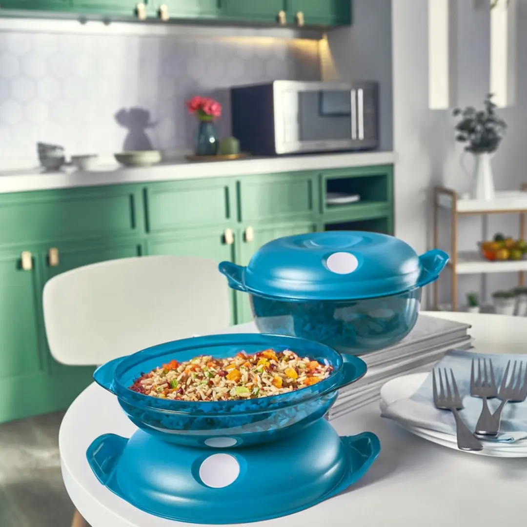 Tupperware micropop rond 1,5L — magnetronbak
