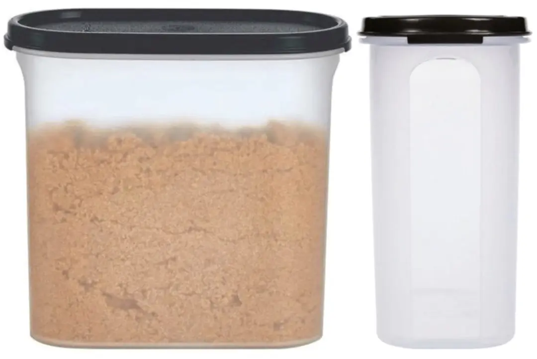 Tupperware Ruimtespaarders 1,7L (2 stuks) — zwart deksel