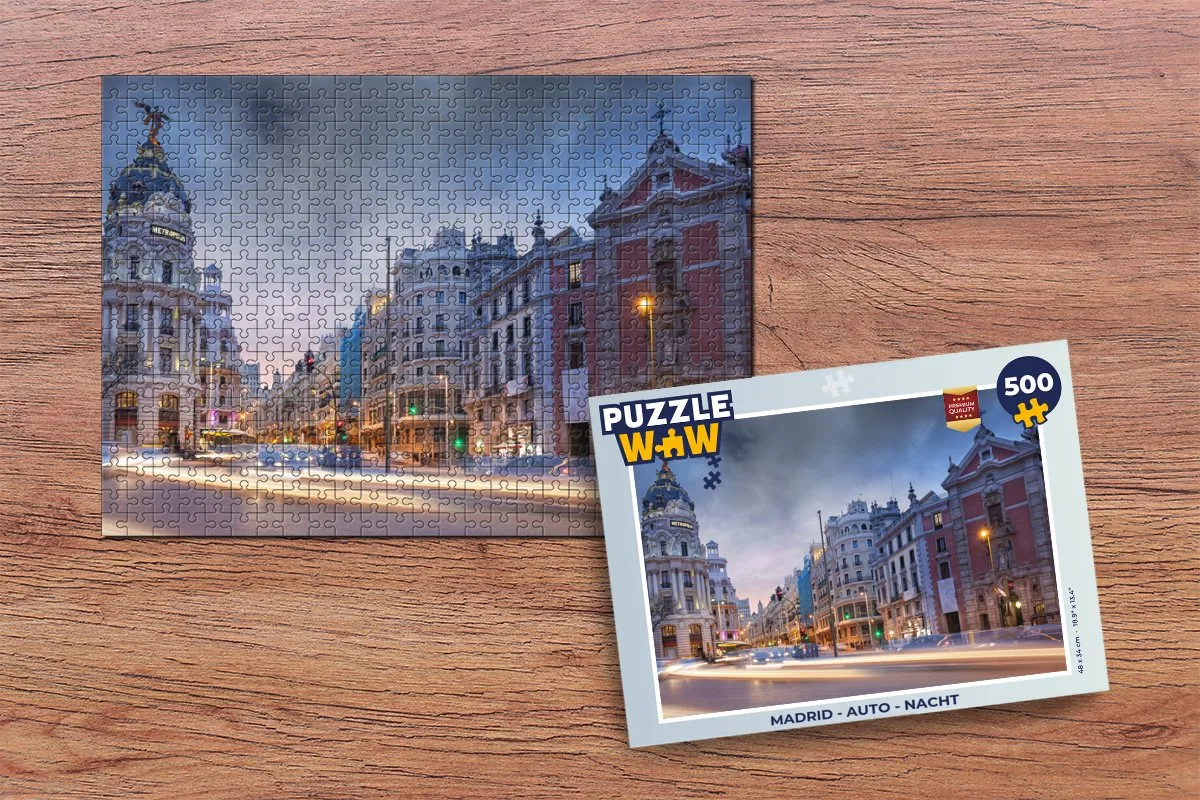 PuzzleWow Madrid Legpuzzel 500 Stuks - Multicolor