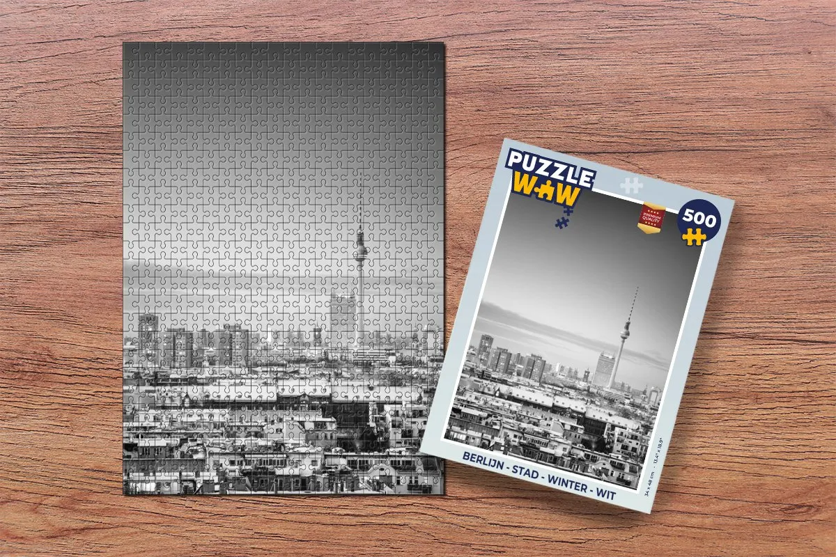 PuzzleWow Berlijn Winter Legpuzzel 500 Stuks - Multicolor