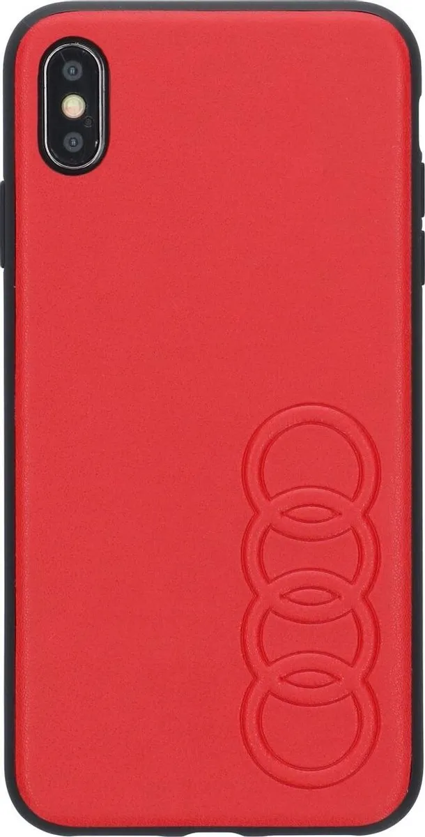 Audi iPhone Xs Max Hoesje - Effen Rood - Kunstleer - MPN 8719273993118