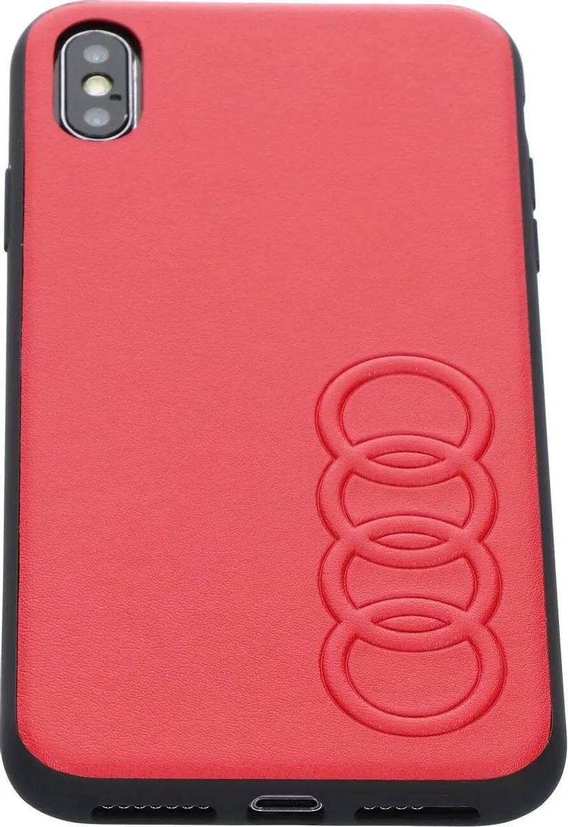 Audi iPhone Xs Max Hoesje - Effen Rood - Kunstleer - MPN 8719273993118