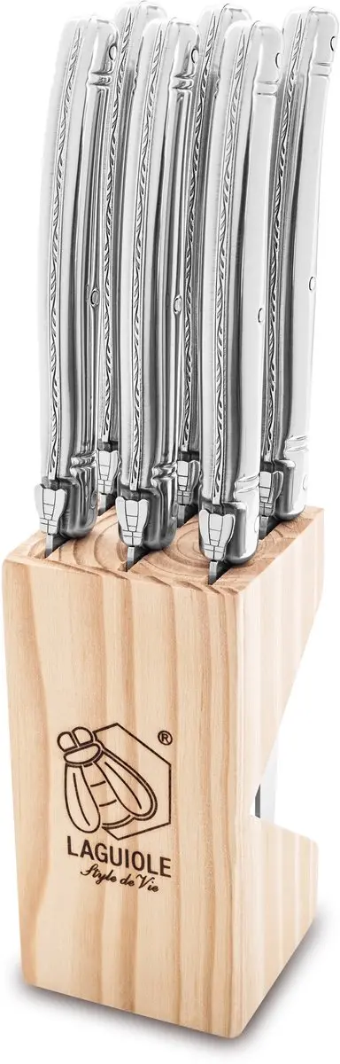 Laguiole Style de Vie Premium Line Steakmessen - 6-delig - RVS