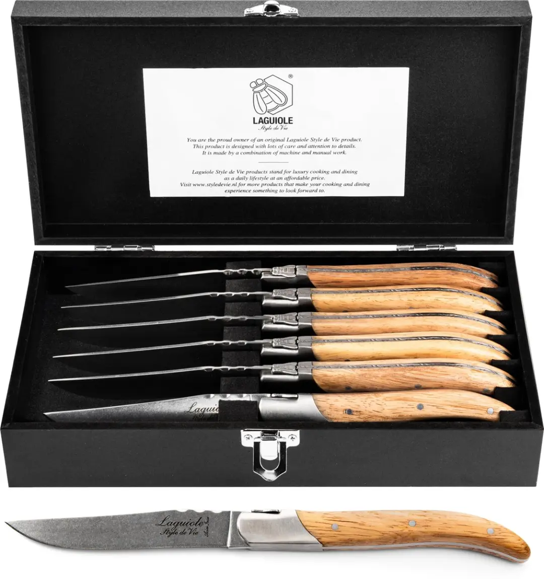 Laguiole Style de Vie Luxury Line Steakmessenset 6-delig
