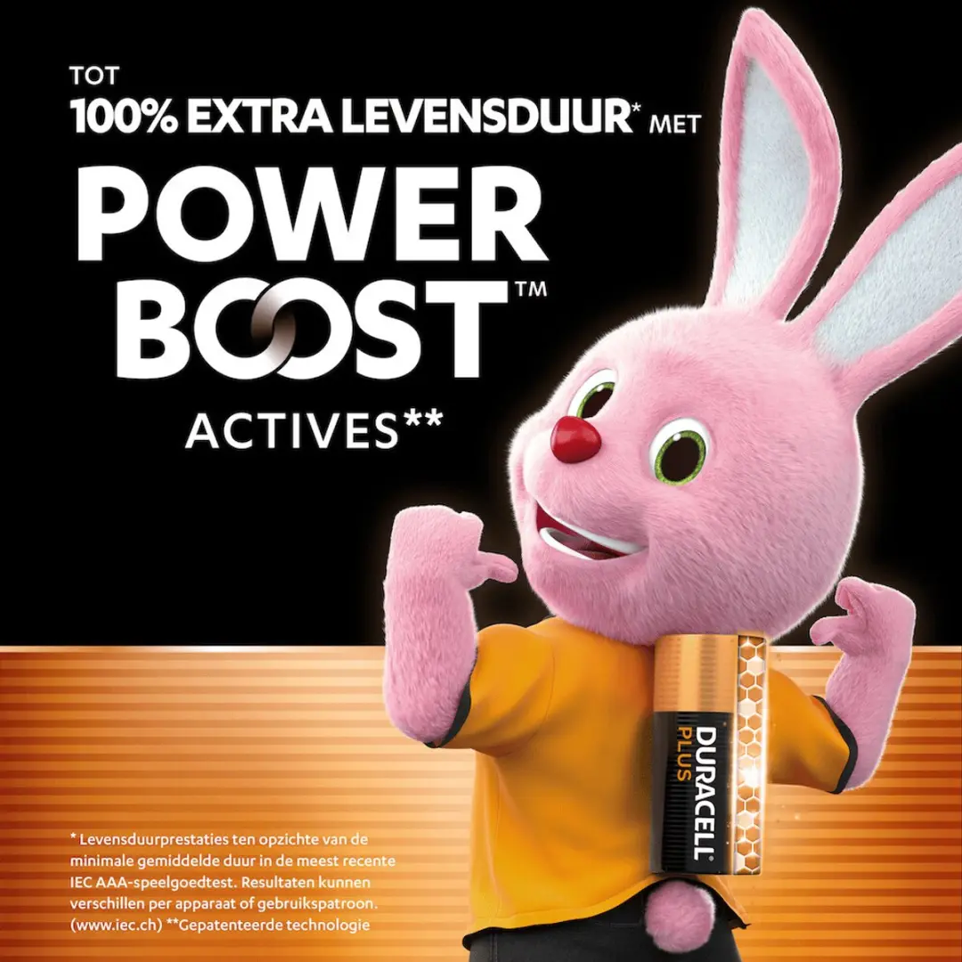 Duracell Plus AAA Batterijen 1200mAh - 4 Stuks