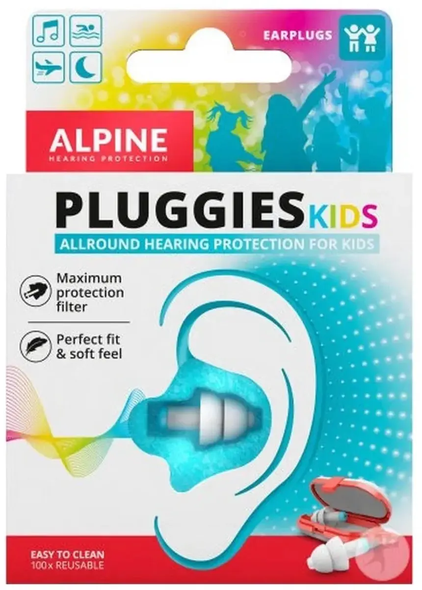 Alpine Pluggies Kids Gehoorbescherming - 25 dB - Wit