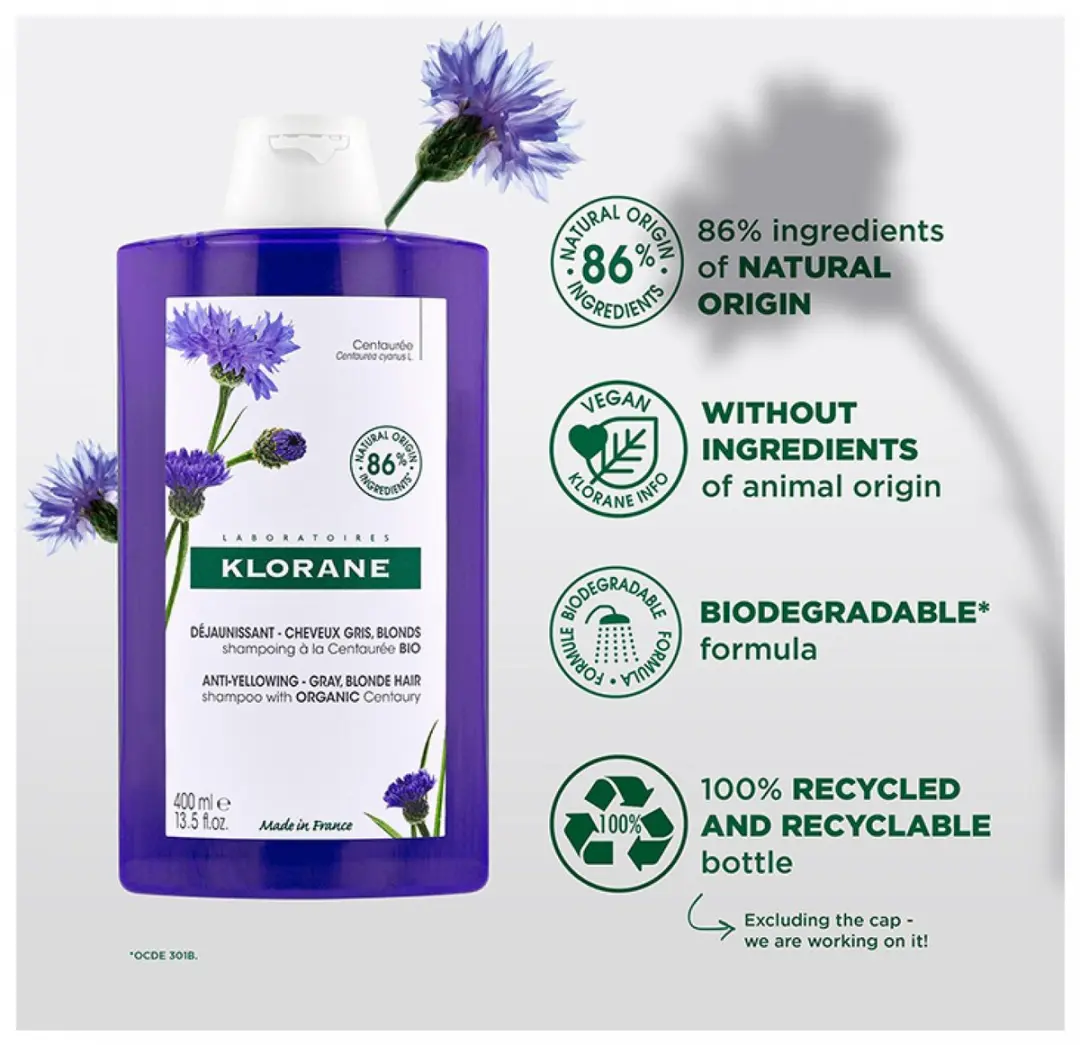 Klorane Centaureas Bio Kleurneutraliserende Shampoo 400ml