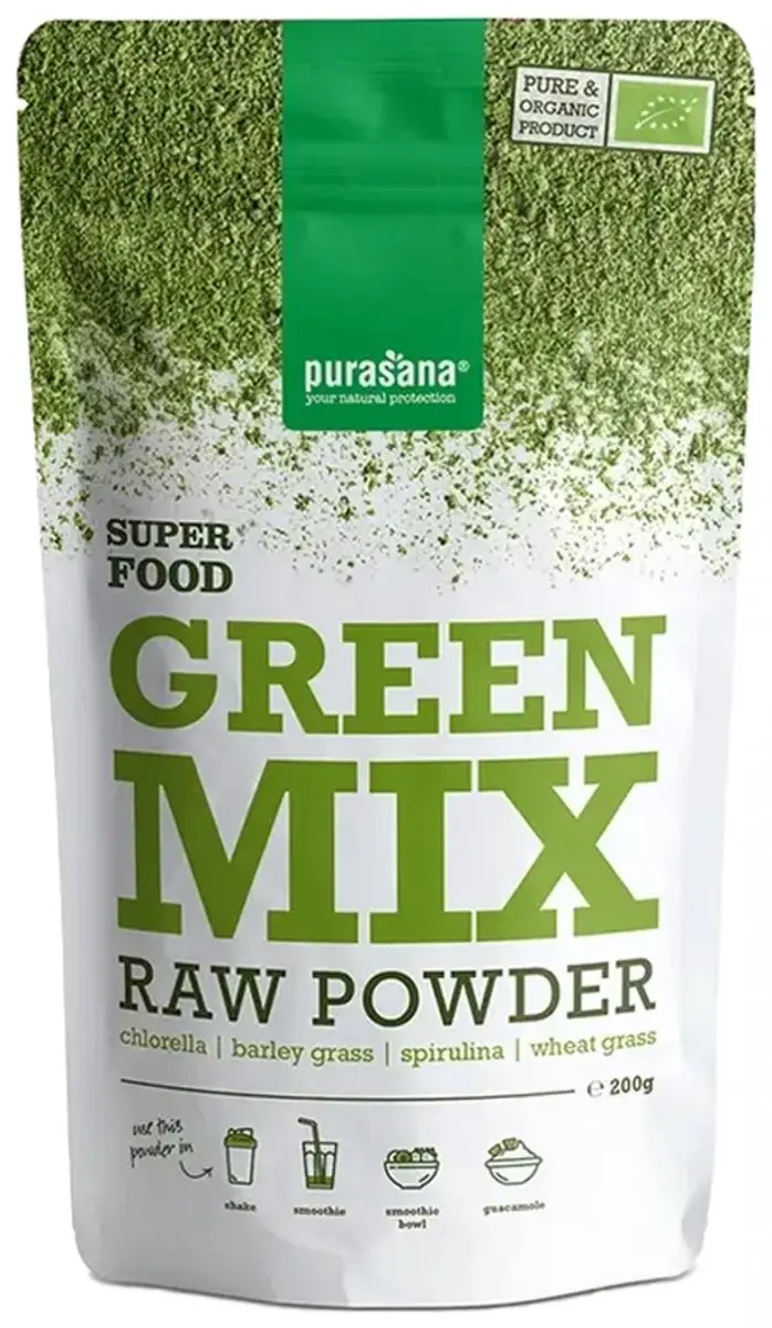 Purasana Green Mix Vegan Bio Poeder 200g