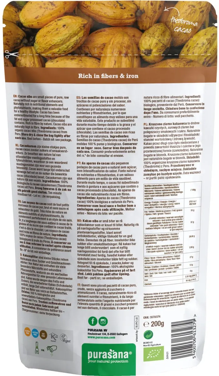 Purasana Cacao Raw Beans 200g