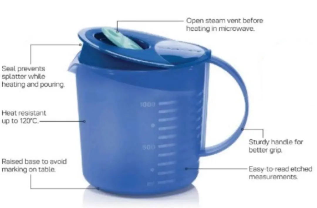 Tupperware Crystalplus Magnetron Schenkkan 1l