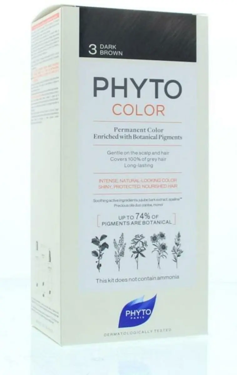 Phyto Paris Phytocolor Bruin #3 Permanente Haarkleuring 110ml