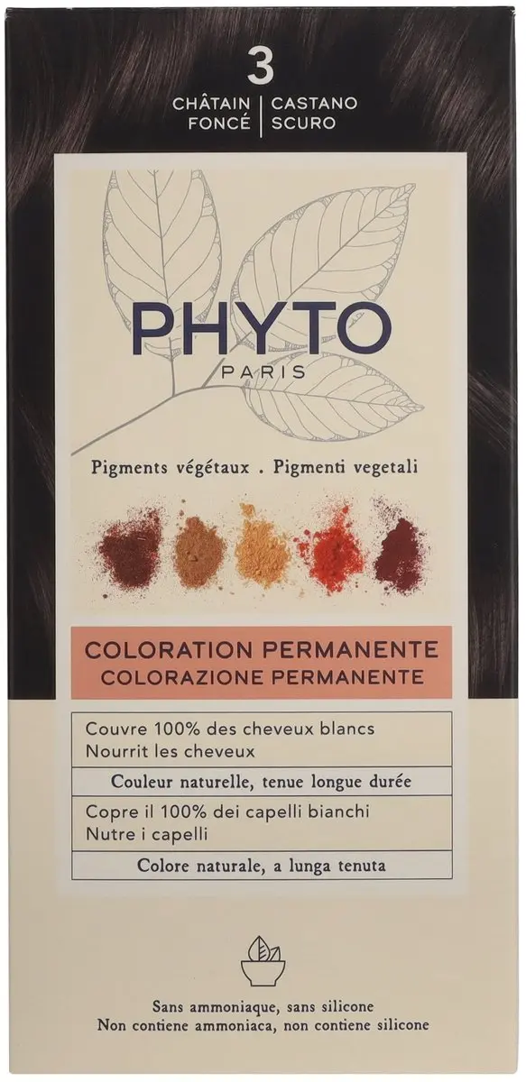 Phyto Paris Phytocolor Bruin #3 Permanente Haarkleuring 110ml