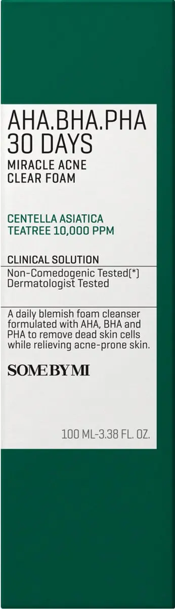 SOME BY MI AHA BHA PHA 30 Days Miracle Acne Clear Foam Gezichtsreiniger 100ml