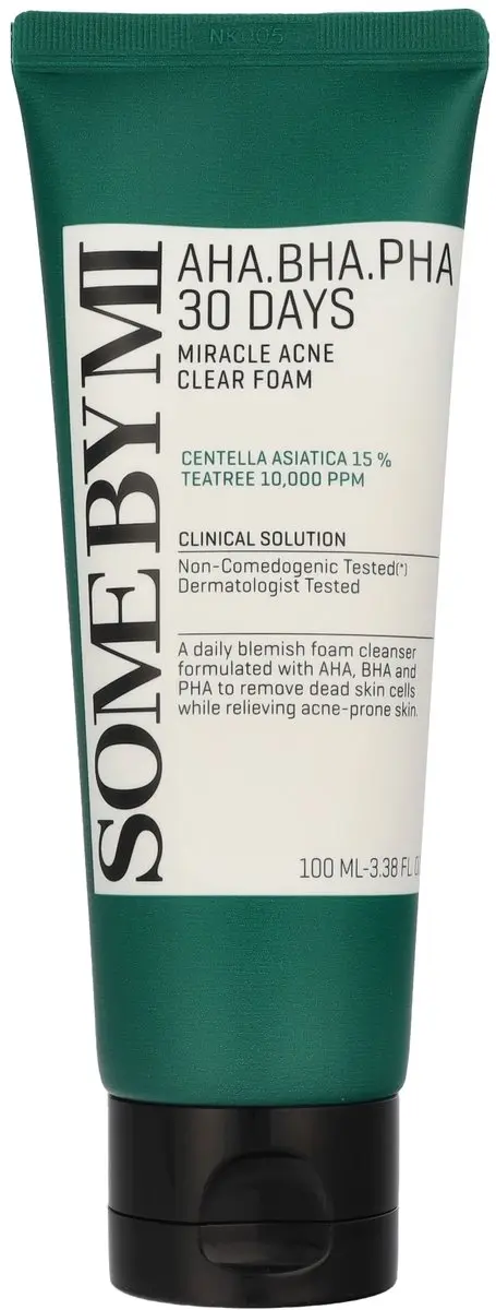 SOME BY MI AHA BHA PHA 30 Days Miracle Acne Clear Foam Gezichtsreiniger 100ml