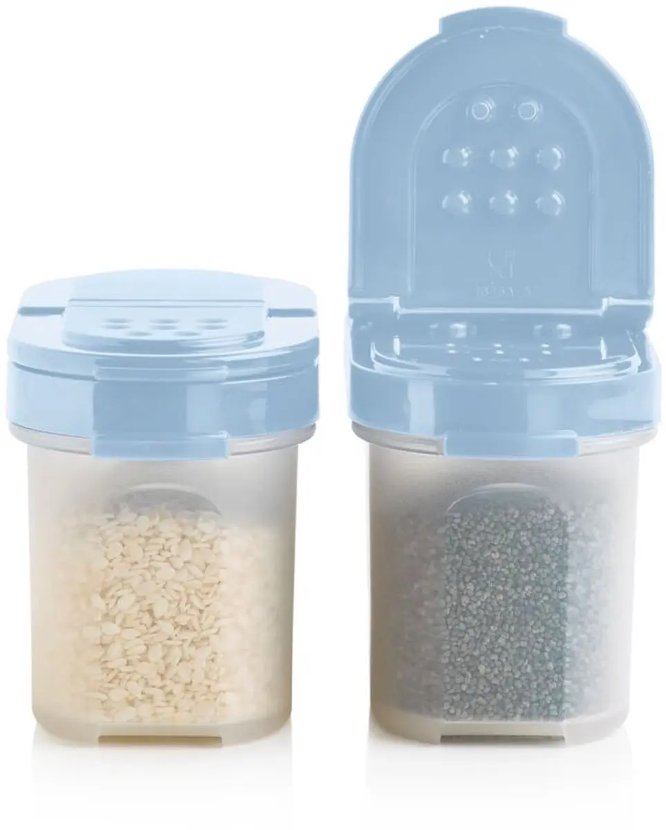Tupperware kleine kruidenovaaltjes set van 2 stuks a 100 ml