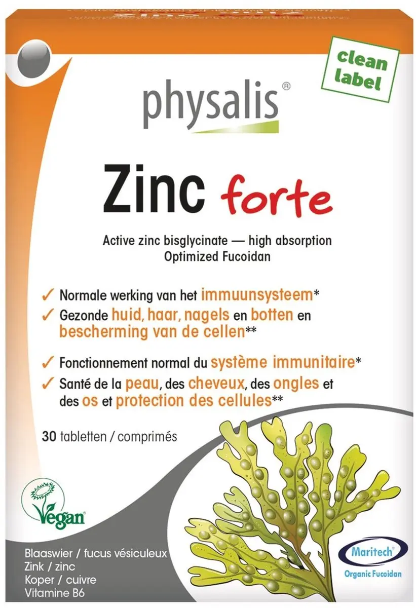 Physalis Supplementen Zink Forte Tabletten 30 Tabletten