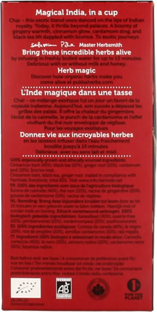 Pukka Original Chai Biologische Kruidenthee 20 Zakjes