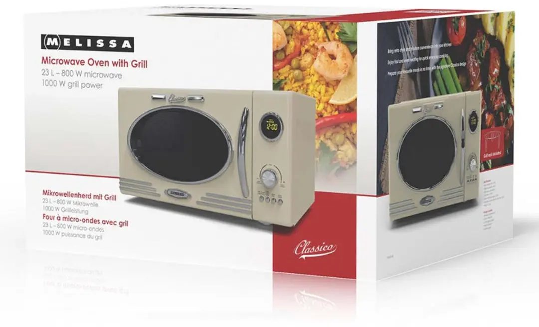 Melissa Vrijstaande Magnetron met Grill 23L 800W - Crème Wit