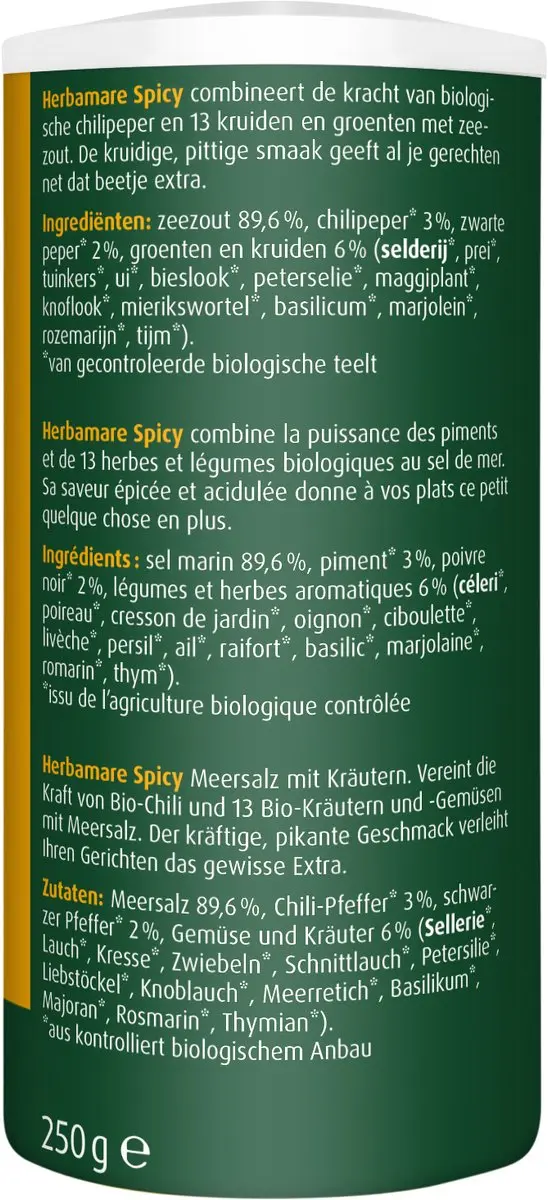 A.Vogel Herbamare Spicy Zeezout met Chili 250g