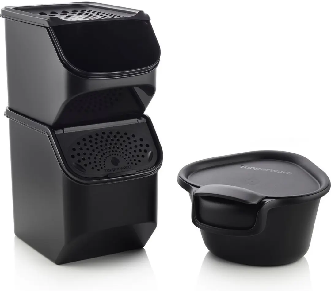 Tupperware aardappel ajuin/uien set