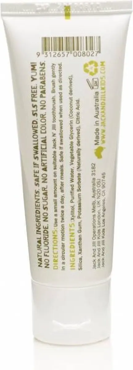 Jack N' Jill Kids Natuurlijke Tandpasta 50ml - 0/5 jaar