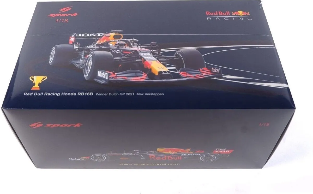 Red Bull Racing Honda RB16B #33 Winner Dutch GP 2021 - Spark 1:18 - Red Bull Color