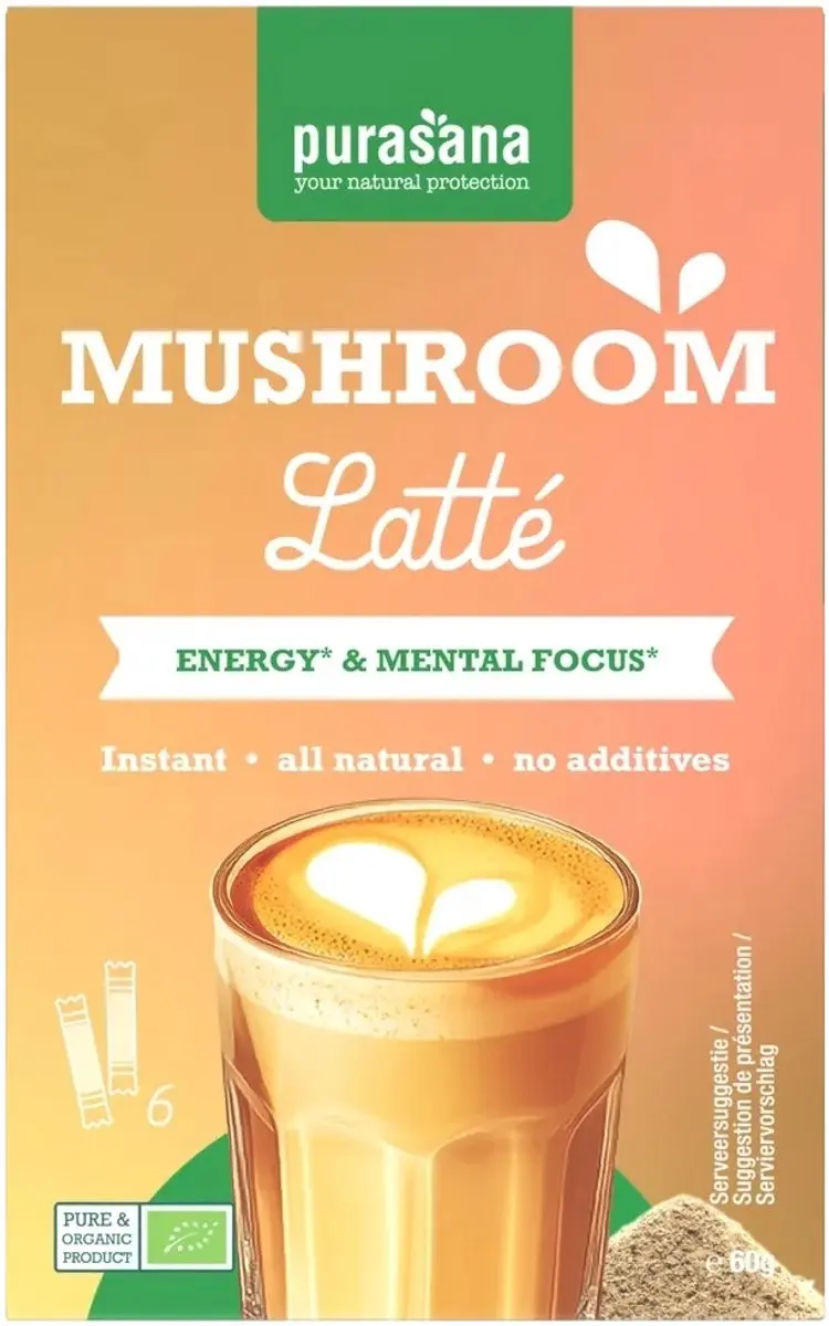 Purasana Latté Mushroom BIO - 6x10g