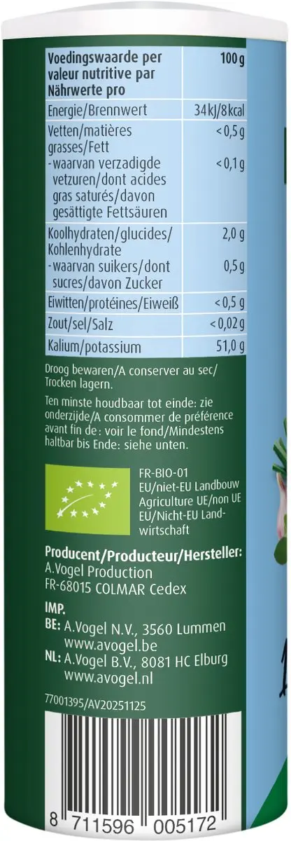 A.Vogel Herbamare Natriumarm Dieetzout 125g