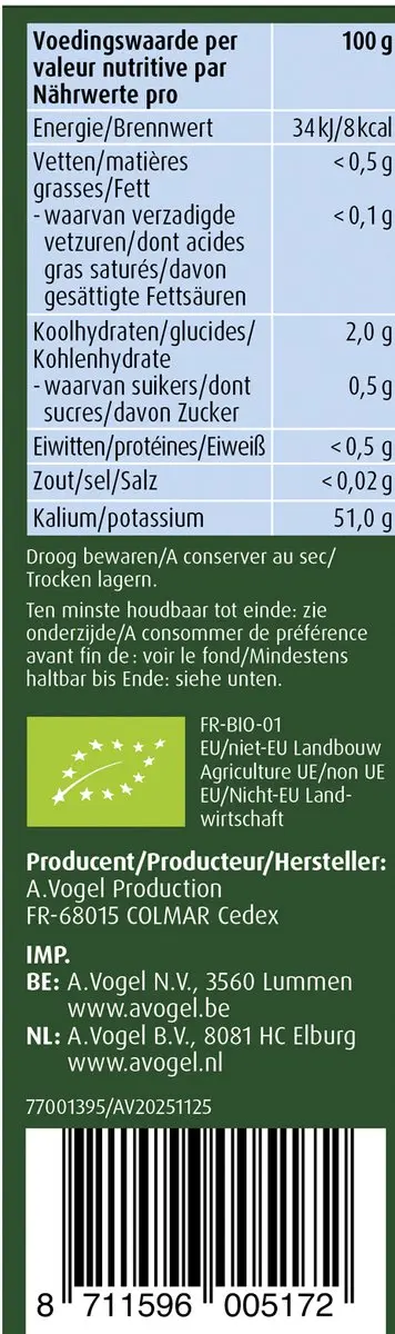 A.Vogel Herbamare Natriumarm Dieetzout 125g
