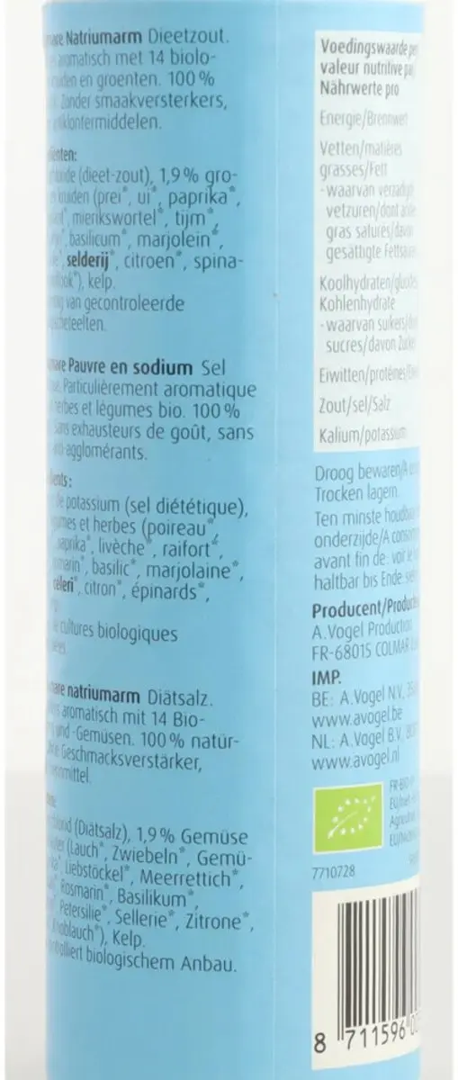 A.Vogel Herbamare Natriumarm Dieetzout 125g