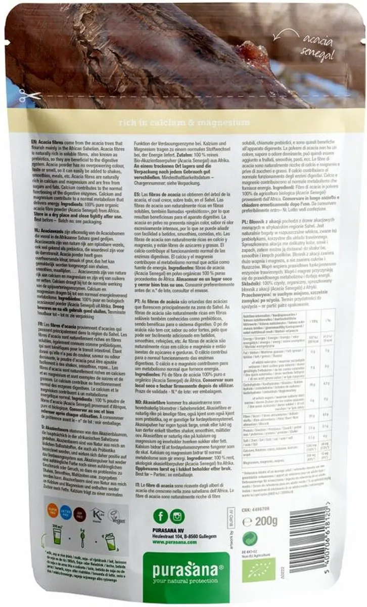 Purasana Acaciavezelfibre Bio 200g