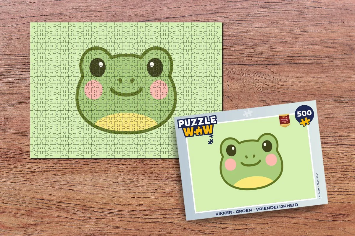 PuzzleWow Kikker Legpuzzel 500 Stuks - Groen