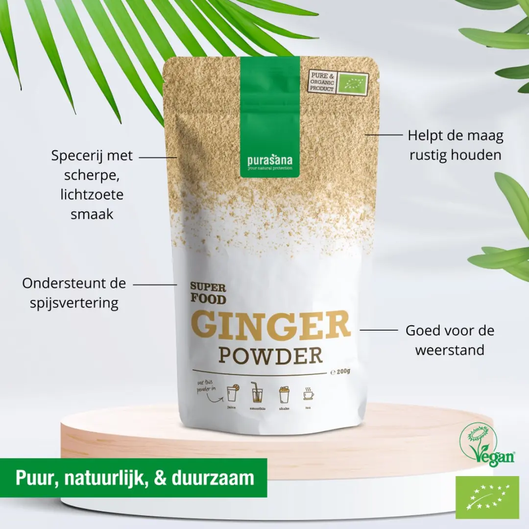 Purasana Gemberpoeder Bio 200g