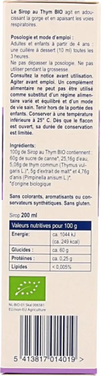 Weleda Bio Tijmsiroop 200ml