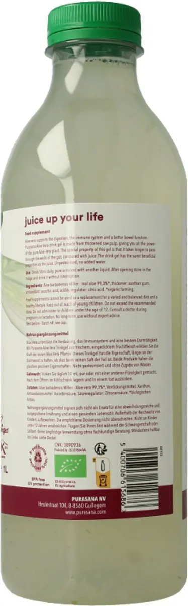 Purasana Aloe Vera Drink Gel Bio 1000ml