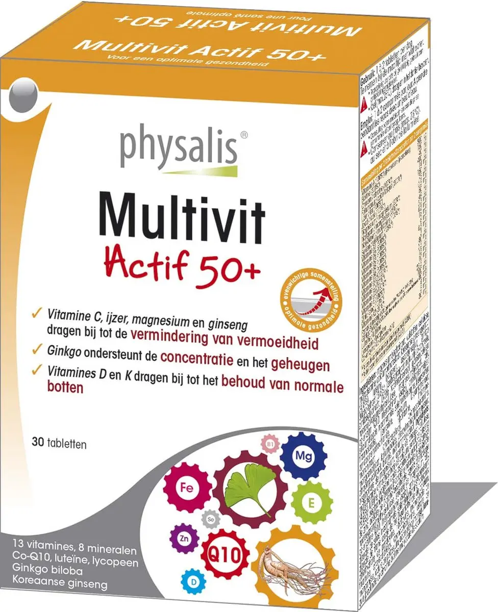 Physalis Multivit actif 50+ 30 Tabletten