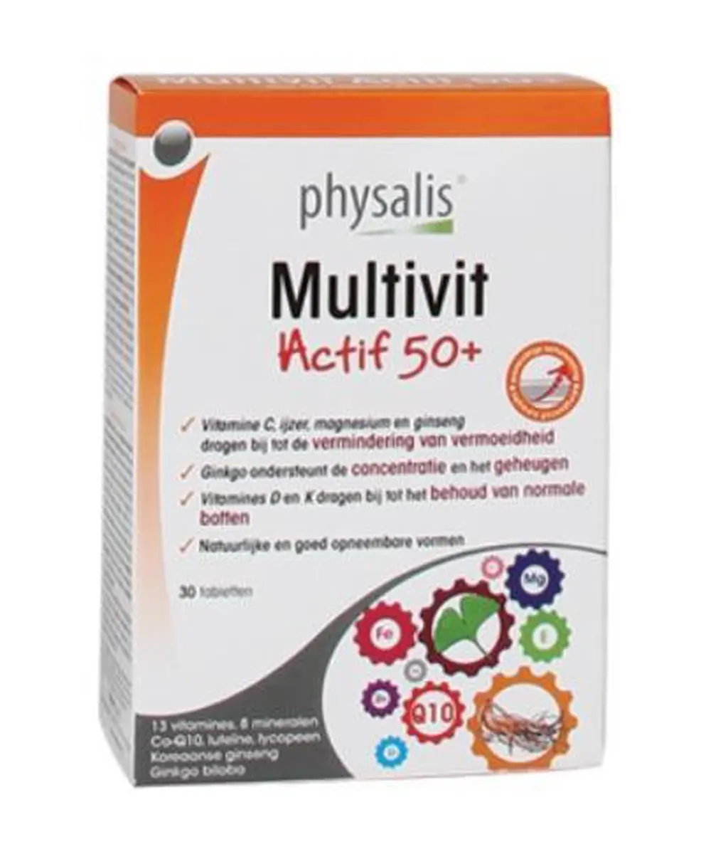 Physalis Multivit Actif 50+ Tabletten - 30 Stuks