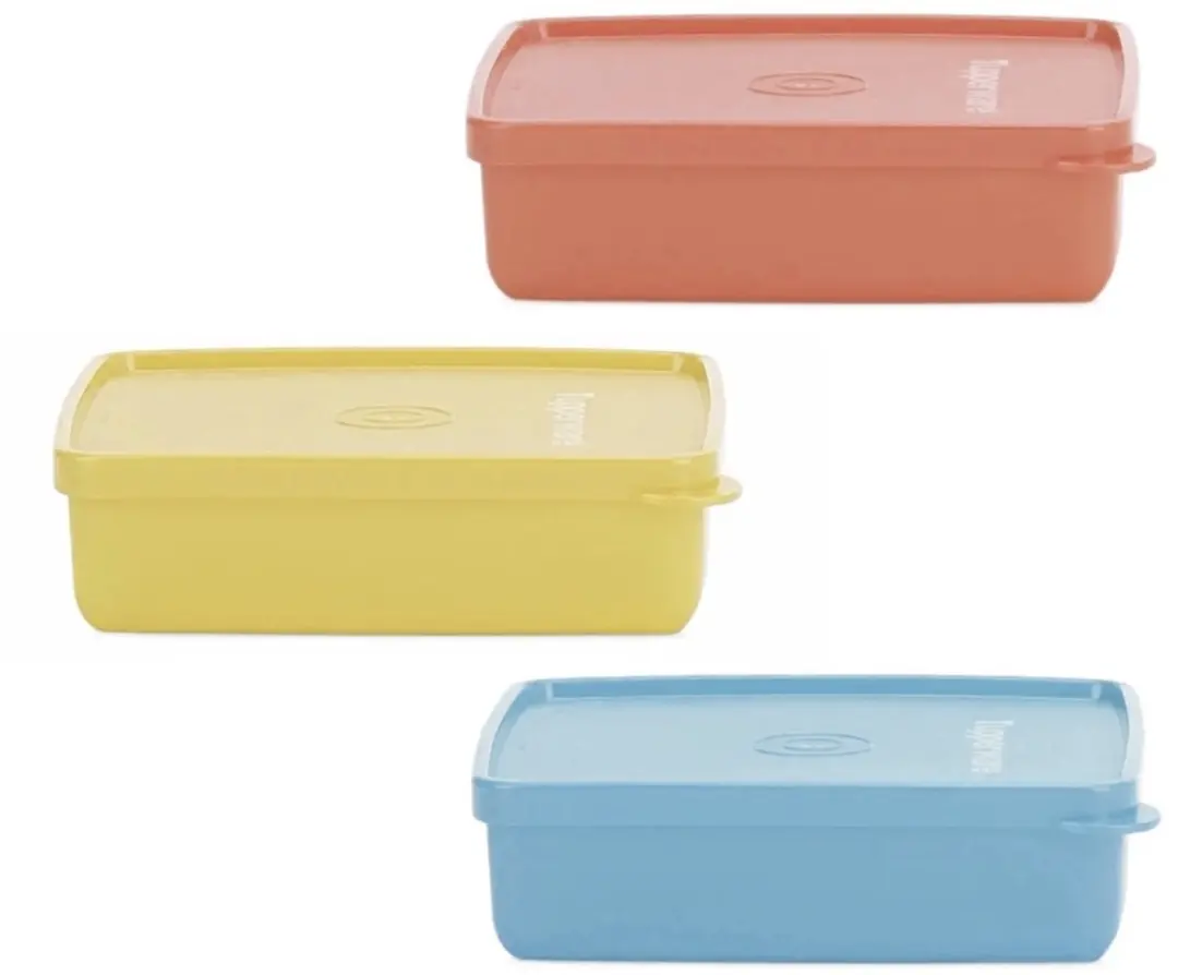 Tupperware 3x KLEINE eco sandwichdoosjes