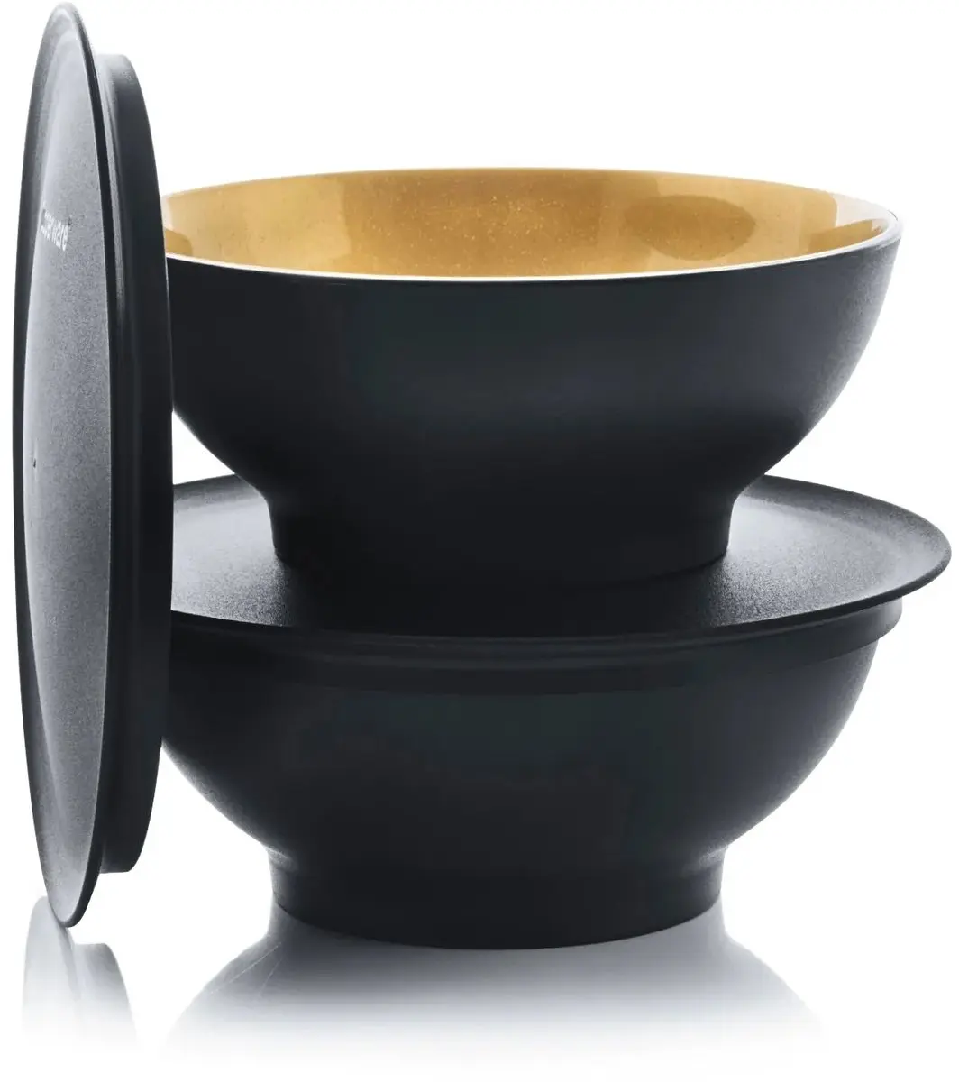 Tupperware Allegra Schaaltjes 275 ml (2) Goud /Zwart