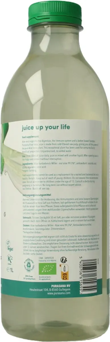 Purasana Aloe Vera Sap Bio 1000ml