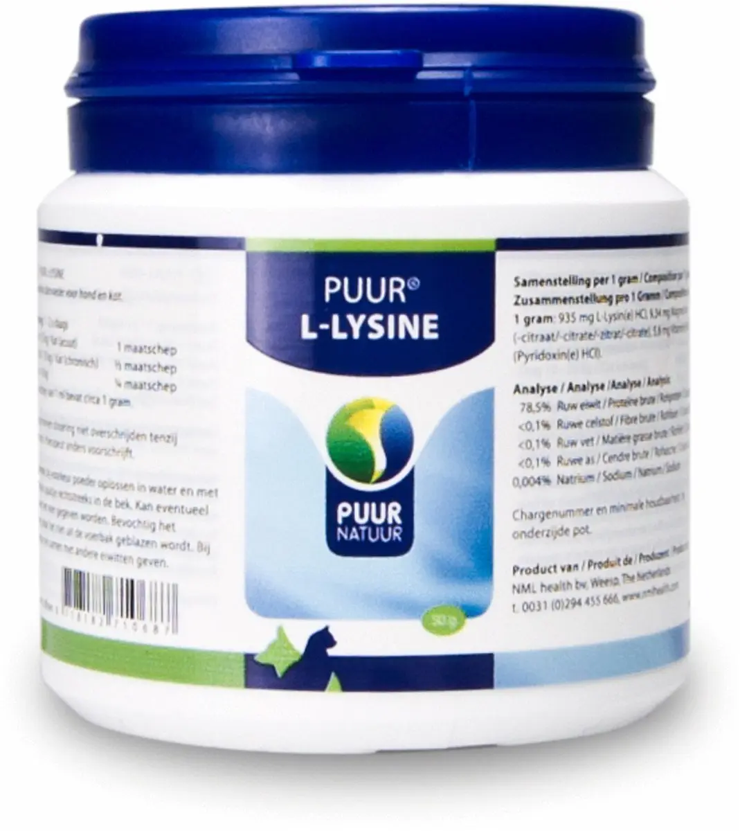 Puur L-Lysine Compleet Hond & Kat 50g