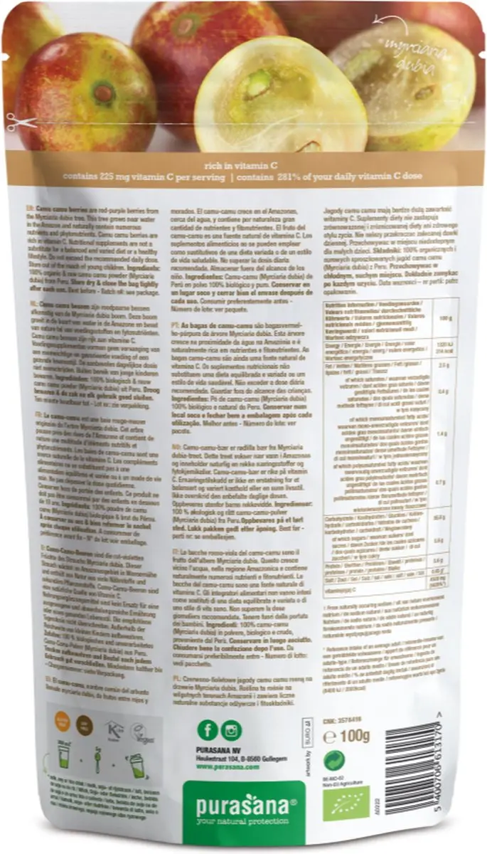 Purasana Camu Camu Poeder Bio 100g